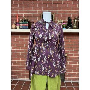 Floral Whimsical Boho Blouse Cottagecore Forest Fairy